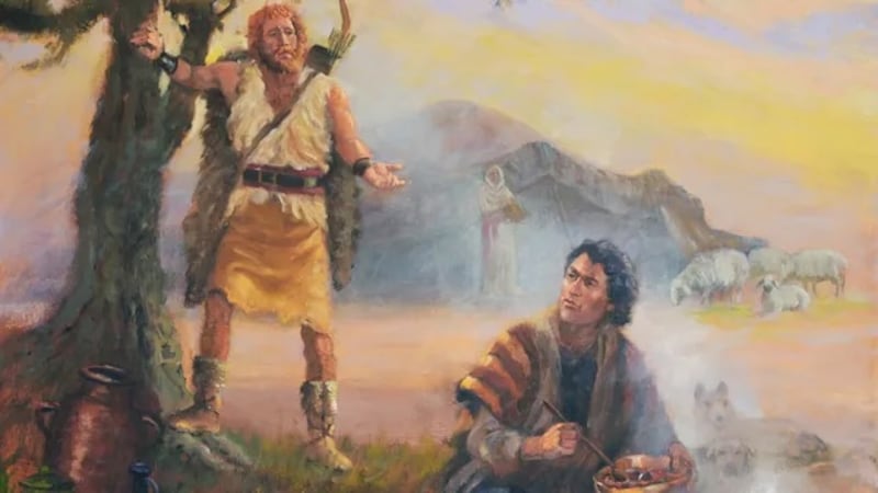"Esau Sells His Birthright" is by Glen S. Hopkinson.