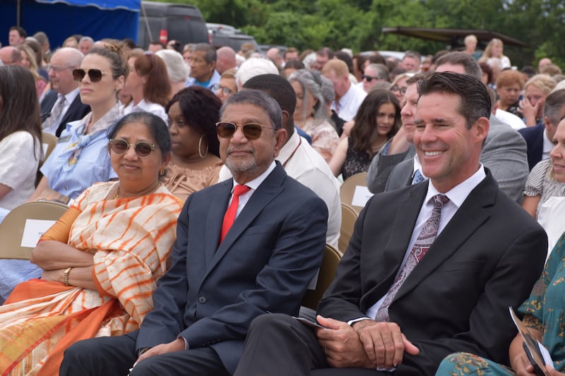Latter-day Saints and community members gather at the groundbreaking ceremony for the Springfield Missouri Temple.