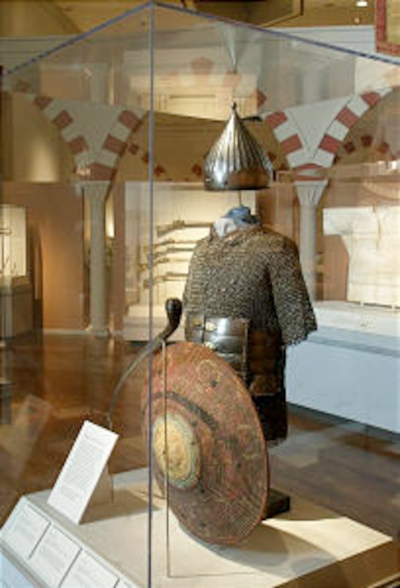 Ottoman armor from tthe 15th , 16th and 17th centuries on display at the Empire of the Sultans Exhib