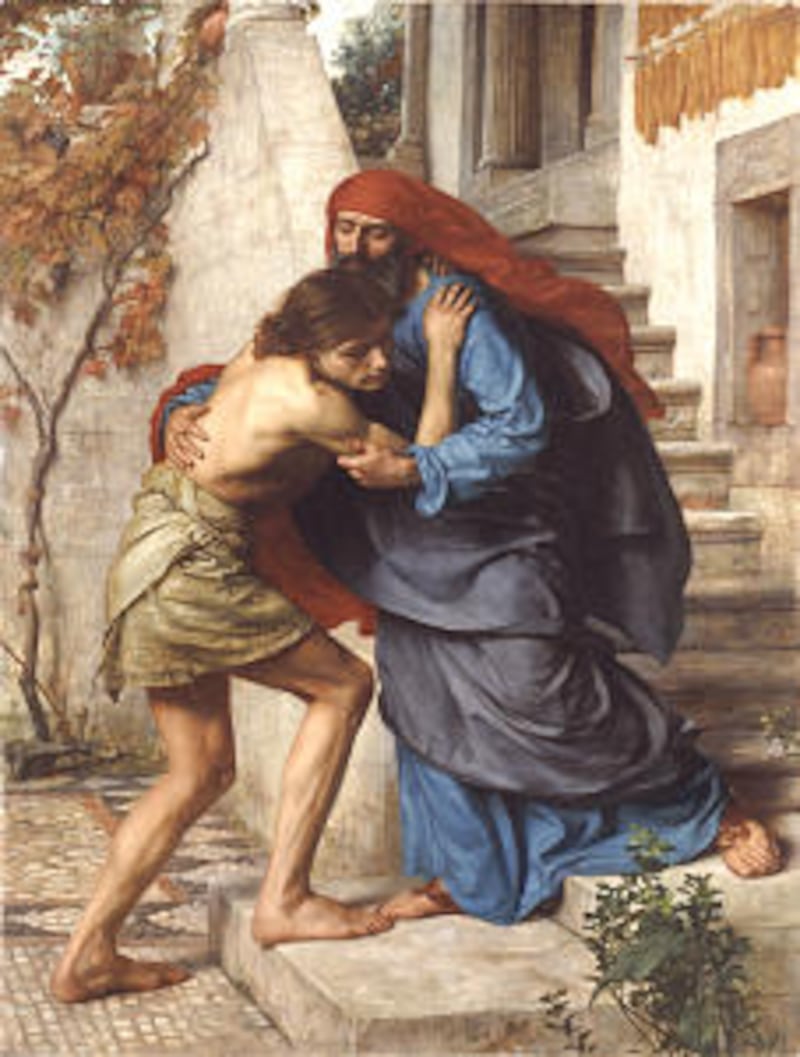 Images such as the raising of Lazarus anchor the exhibit.