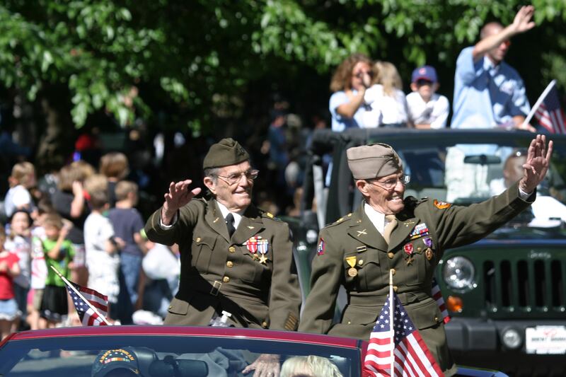 Left, Ralph Henderson and Boyd Henderson, right, were honored in the Provo Freedom Festival 2012.