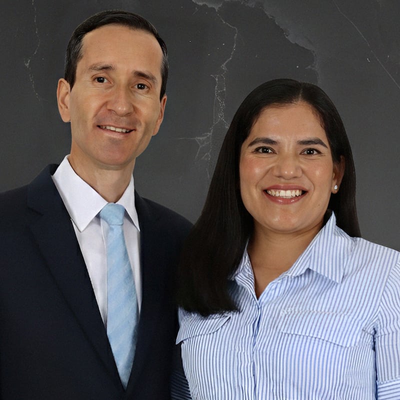 Enrique Mayorga and María Angélica Bayas de Mayorga, who will serve as president and companion of the Dominican Republic Santo Domingo East Mission beginning in July 2026.
