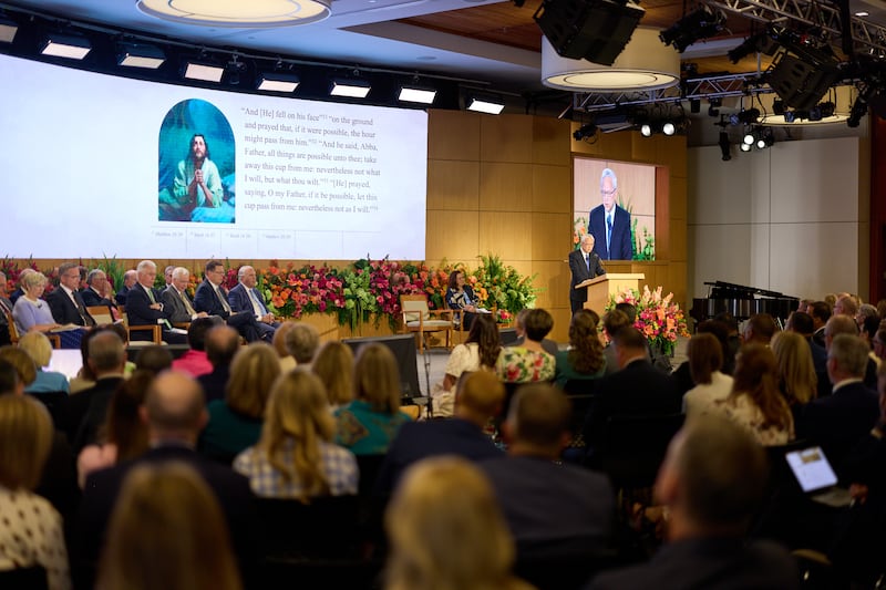 Elder Gerrit W. Gong of the Quorum of the Twelve Apostles speaks at the 2026 Seminar for New Mission Leaders at the Provo Missionary Training Center in Provo, Utah, on June 20, 2026.