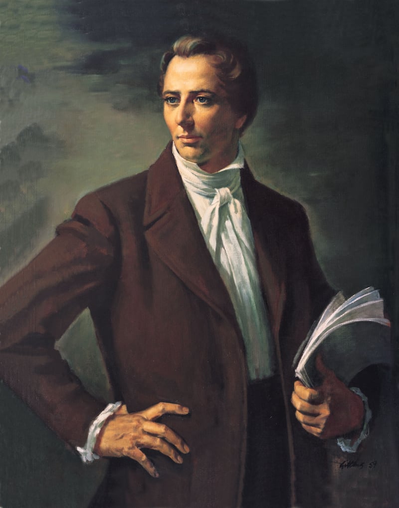 A portrait of Joseph Smith by artist Alvin Gittins.