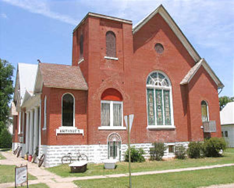 Antique store in Greensburg, Kansas, owned by Church member Erica Goodman, before it was destroyed b