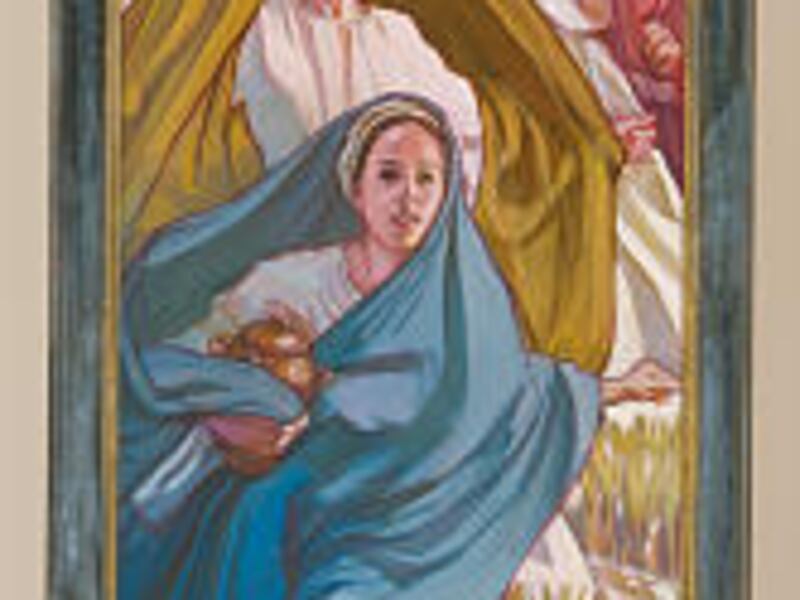 "First News of the Resurrection," painted by Rose Datoc Dall in 2011, is one of the newer art works