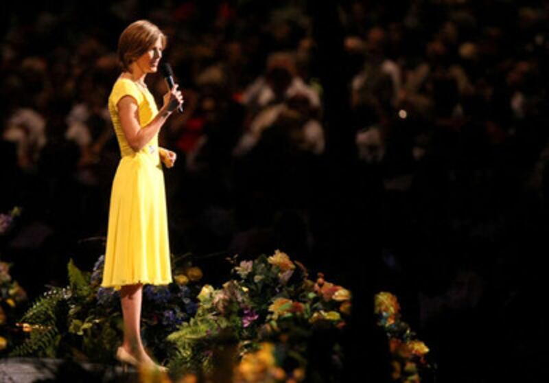 Jane Clayson Johnson co-hosts Golden Days, A Celebration of Life, in honor of President Thomas S. Mo