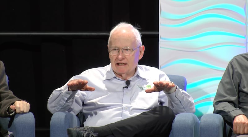 James Tanner speaks on the guidelines for using AI responsibly in genealogy at the "Guidelines for the Responsible Use of Artificial Intelligence (AI) in Genealogy in 2026" session at RootsTech 2026 in Salt Lake City.