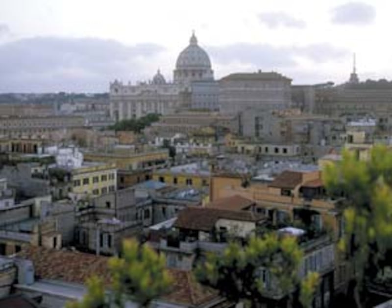 St. Peter's Basilica at the Vatican is a focal point in Rome's skyline.