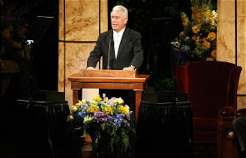 President Dieter F. Uchtdorf speaks during Golden Days, A Celebration of Life, in honor of President