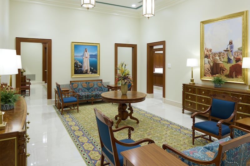 A waiting area in the Bacolod Philippines Temple.