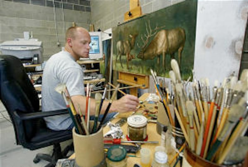 Artist Joseph Brickey just finished serving a full-time art mission. he is now working on a small p