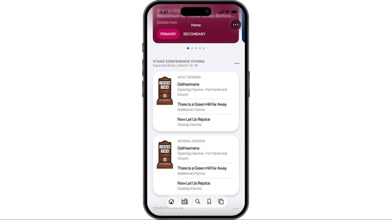 Image of the music for stake conference update to the Gospel Library app