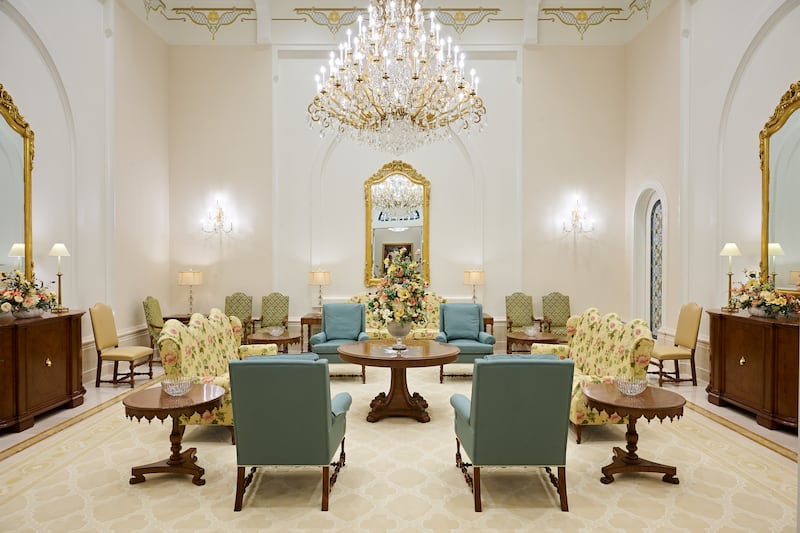 The celestial room of the Yorba Linda California Temple.