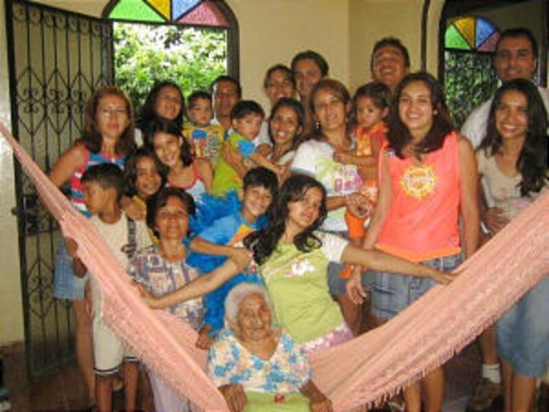 Sister dos Santos is surrounded by four generations of family some of whom are LDS. Among them are d