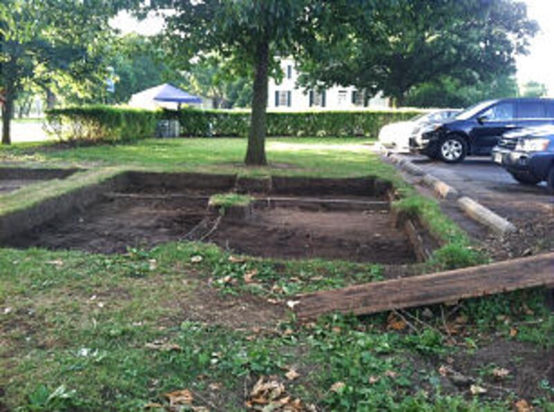 "I Dig Nauvoo" volunteers dug at 11 10-foot squares across the street from the Nauvoo Mansion House.