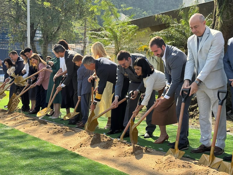 Local Church and community members break ground for the Santos Brazil Temple on Saturday, Aug. 1, 2026, in Santos, Brazil.