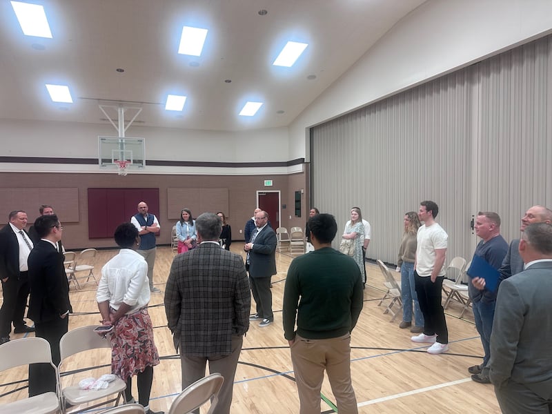 Youth in the Brambleton Virginia Stake attend a MTC night in Brambleton, Virginia, Sunday, March 15, 2026.