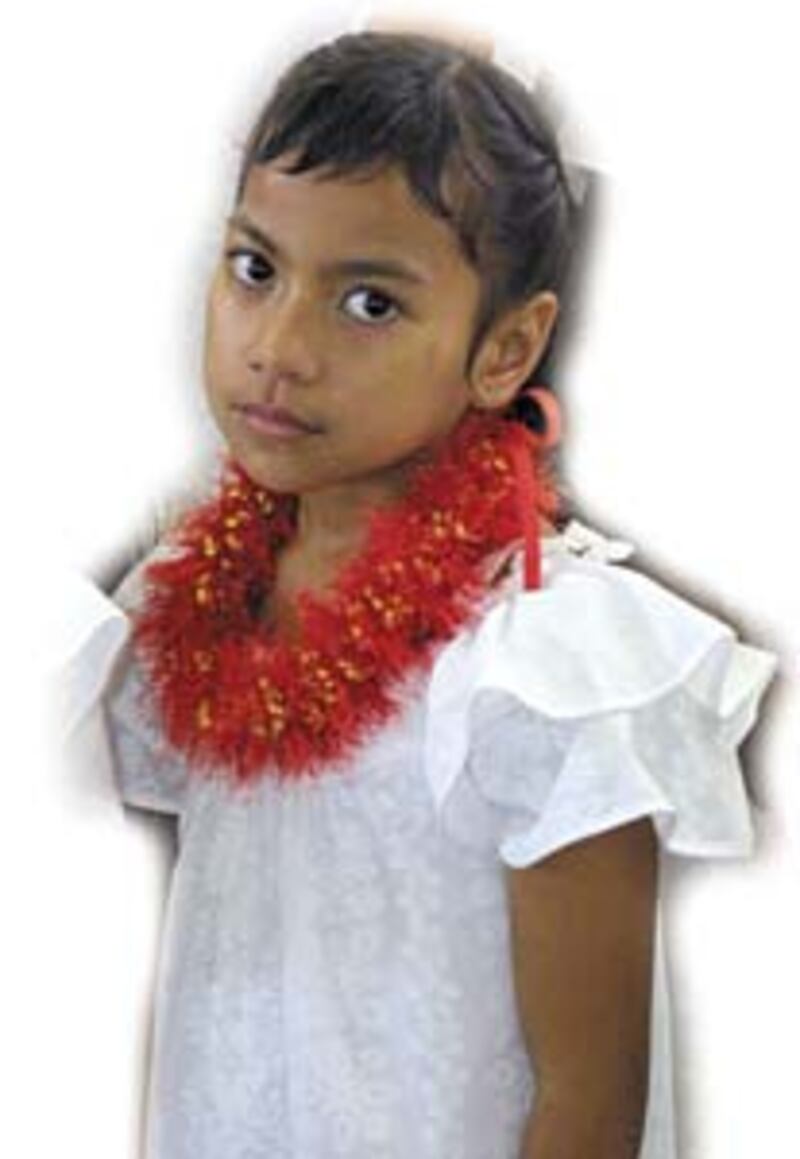 Six-year-old Seini Kamoto is part of a children's choir.