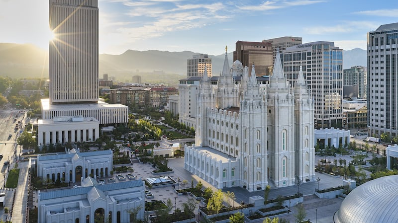 The Salt Lake Temple stands on Temple Square in Salt Lake City on Tuesday, Sept. 15, 2026.