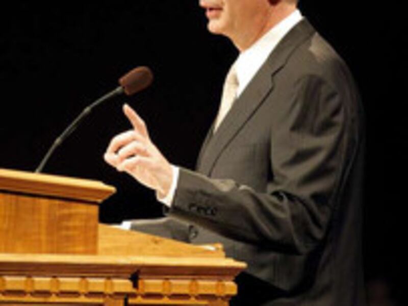 Bishop Gerald Causse, first counselor in the Presiding Bishopric, speaks at a CES devotional for you