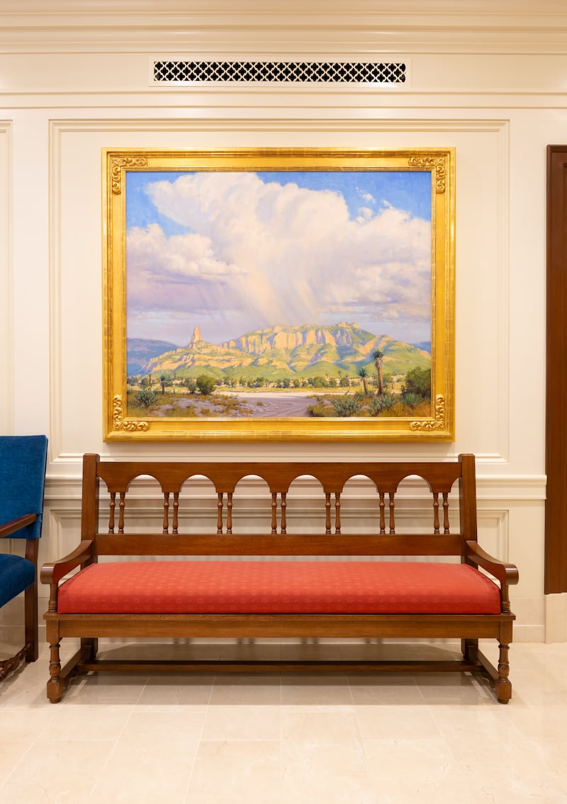 A landscape painting inside the San Luis Potosí Mexico Temple.