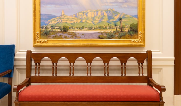 A landscape painting inside the San Luis Potosí Mexico Temple.