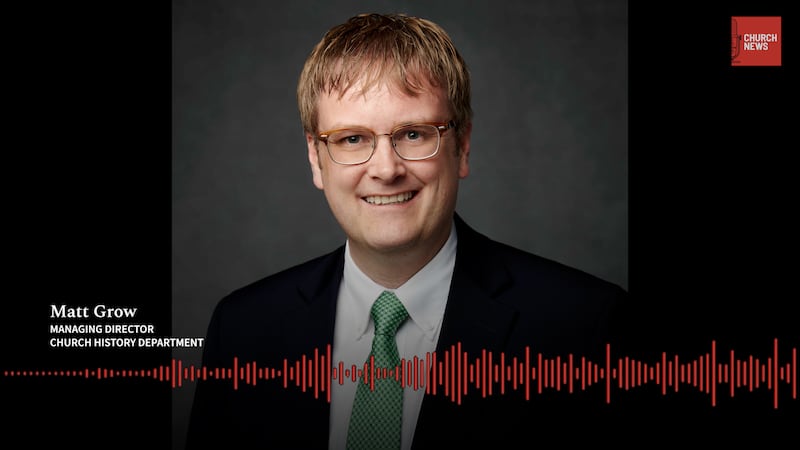 Church historian Matt Grow smiling.