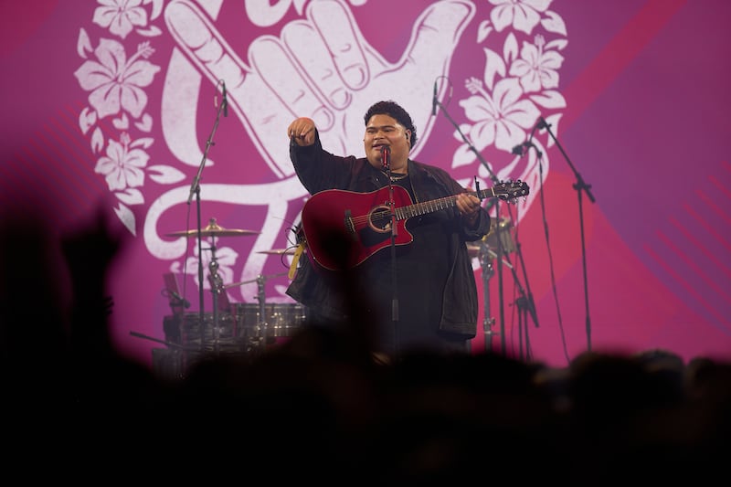 Iam Tongi sings at the 2026 Utah Area YSA Conference at the Salt Palace Convention Center in Salt Lake City on Friday, Aug. 14, 2026.