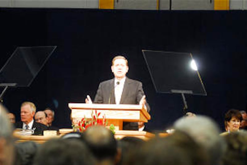 Speaking to missionaries and new mission presidents during the New Mission Presidents Seminar June 2