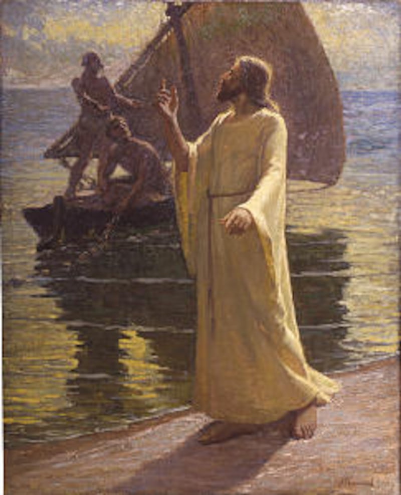 The Museum of Church History and Art loaned J.T. Harwood's "Come Follow Me" for the exhibit.