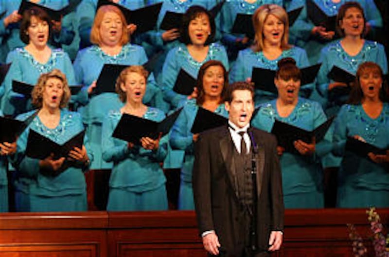 Dallyn Vail Bayles sings with the Mormon Tabernacle Choir during Golden Days, A Celebration of Life,