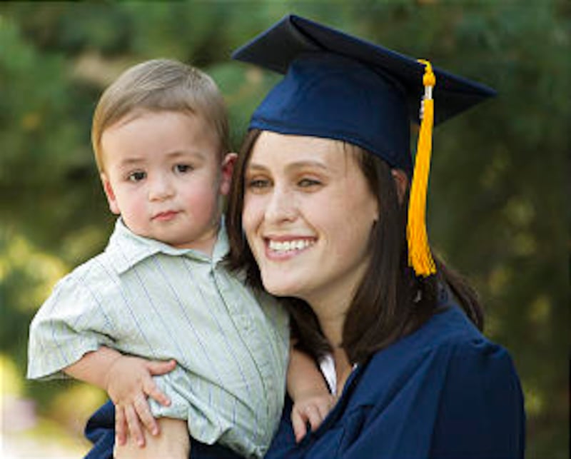 One of the graduates after BYU Graduation August 2012 commencement exercises on August 9, 2012 in th