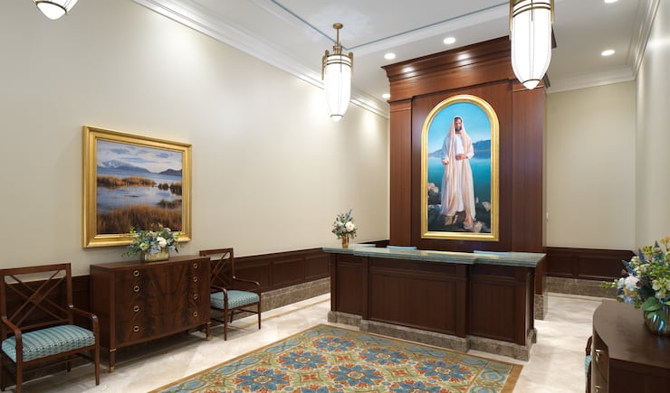 The recommend desk of the Montpelier Idaho Temple.