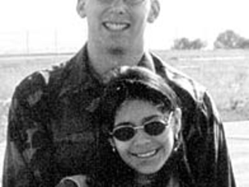 National Guardsman Chris Hilton and wife, Claudia, enjoy time together before he departed for Bosnia