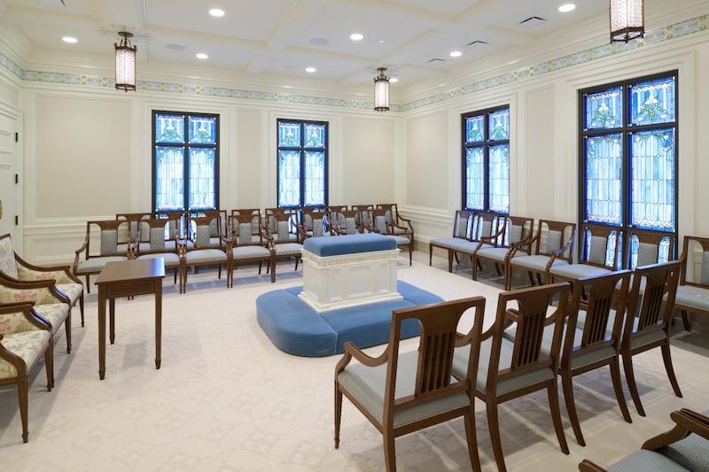 A sealing room inside the Cleveland Ohio Temple.