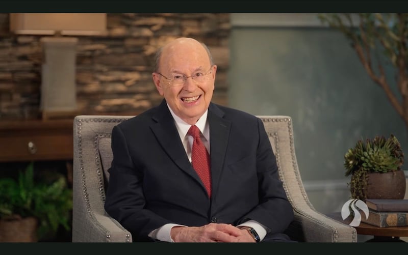 Elder Quentin L. Cook of the Quorum of the Twelve Apostles speaks during a BYU–Pathway Worldwide devotional broadcast on Friday, July 31, 2026.