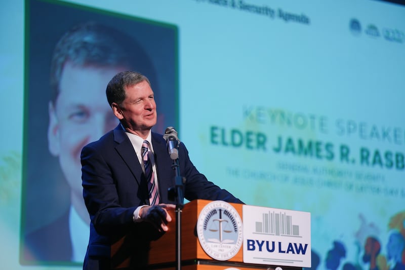 Elder James R. Rasband, a General Authority Seventy of The Church of Jesus Christ of Latter-day Saints, delivered a keynote address at the 7th International Forum on Law and Religion on Nov. 21, 2025.