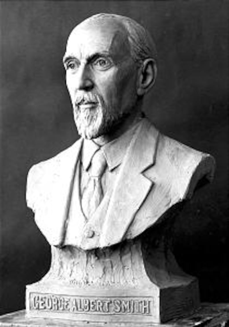 Bust of President George Albert Smith is one of nine sculptures of Church presidents created by Norw
