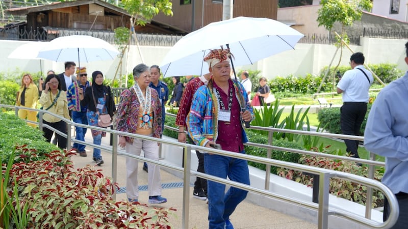 Participants visit the Davao Philippines Temple during its open house in Davao City, Philippines, March 25, 2026.