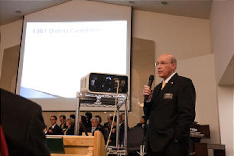 Public affairs missionary Elder David A. Peck, one of the first seven missionaries called to serve i