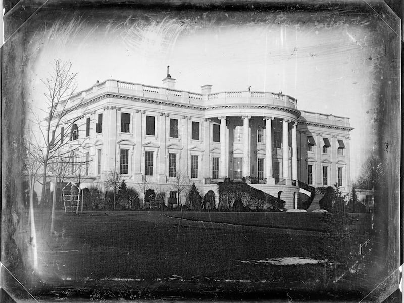 White House as seen in 1846 photo, about seven years after Joseph Smith visited U.S. President Marti