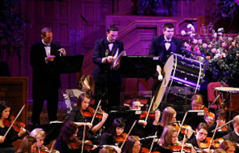 Orchestra at Temple Square Spring concert.