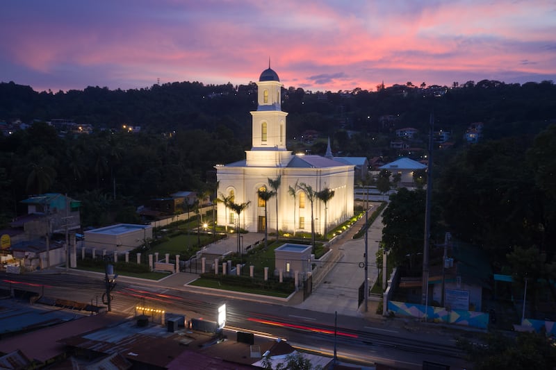 The exterior of the Davao Philippines Temple.