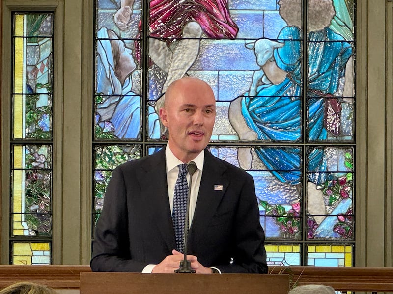 Gov. Spencer Cox speaks at The Church of Jesus Christ of Latter-day Saints' media event Tuesday, Sept. 1, 2026, in Salt Lake City.