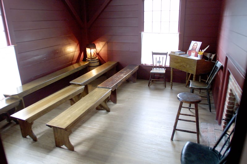 A view of the upstairs room in the Newel K. Whitney store where School of the Prophets was held in Kirtland, Ohio.