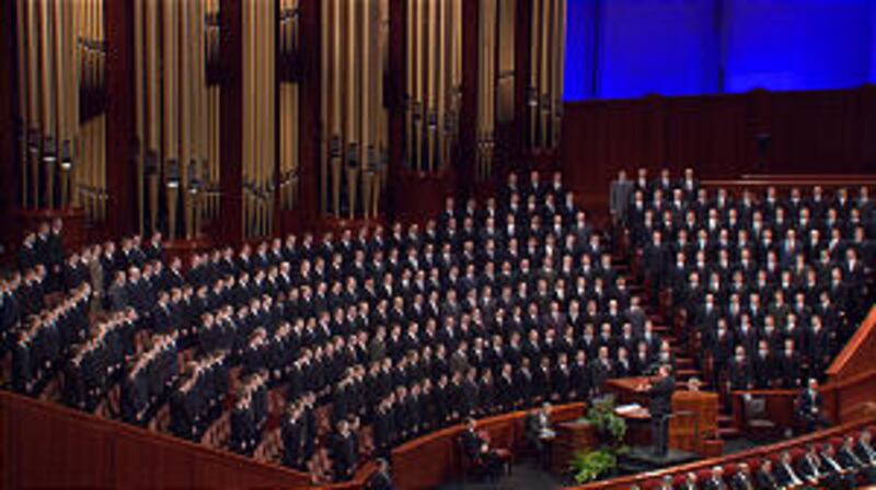 A priesthood choir composed of young men and leaders, directed by Kevin Brower and Randall Kempton,