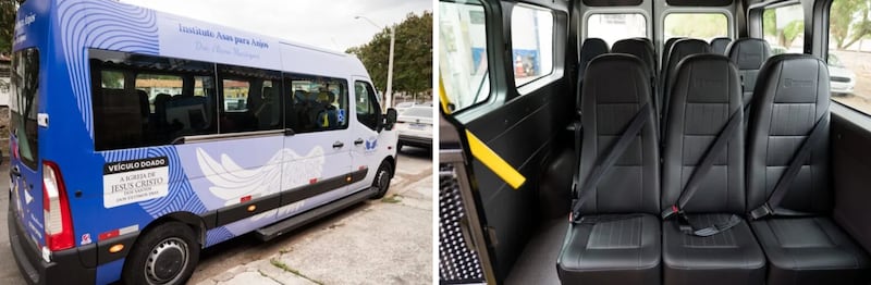 An adapted van donated by the Church to the Wings for Angels Institute in Guaratinguetá, São Paulo, Brazil, in November 2025.