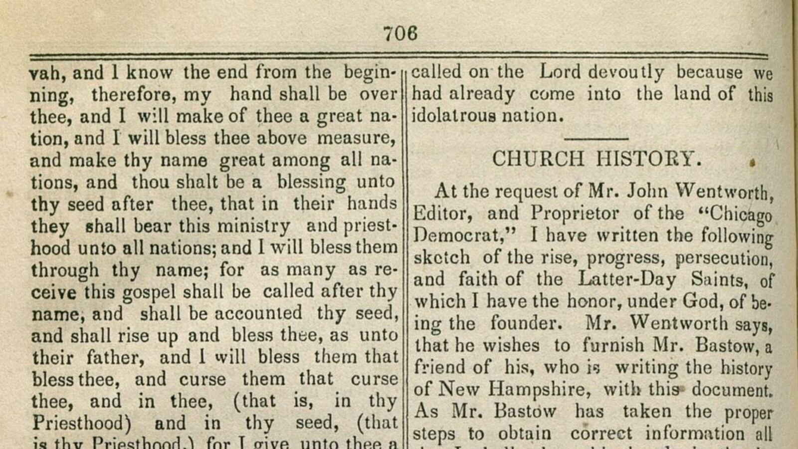 1832 Vision Historic documents of the First Vision on display at Church History ...