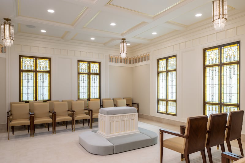 A sealing room inside the Wichita Kansas Temple.